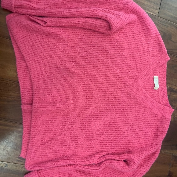 Altar'd State Vibrant Pink Off-the-Shoulder Sweater - Picture 1 of 1